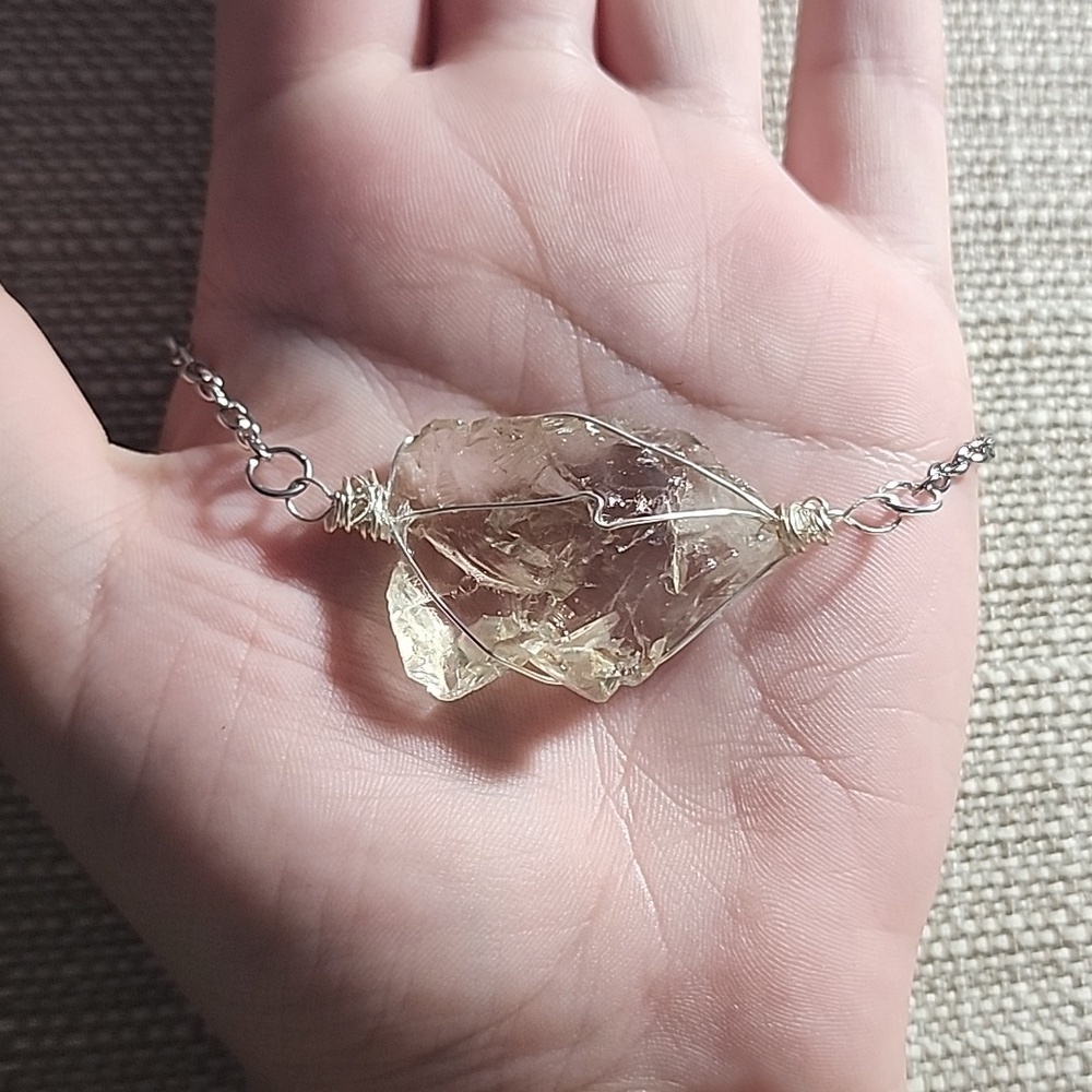 Silver Wire-Wrapped Crystal Bracelet - Picture 2 of 3